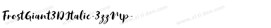 FrostGiant3DItalic-3zzMp字体转换