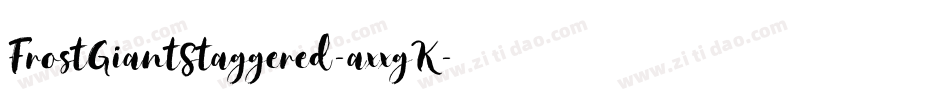 FrostGiantStaggered-axxgK字体转换