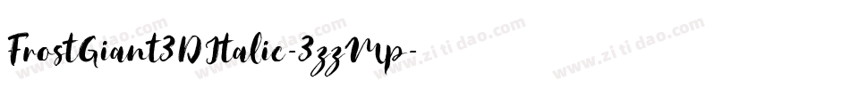 FrostGiant3DItalic-3zzMp字体转换