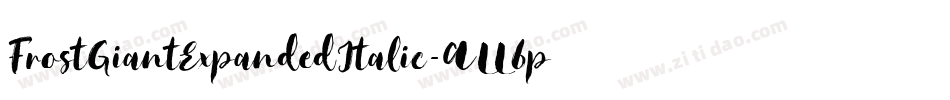 FrostGiantExpandedItalic-ALL6p字体转换