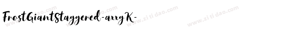 FrostGiantStaggered-axxgK字体转换