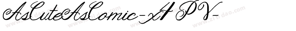 AsCuteAsComic-x4PV字体转换