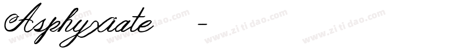 Asphyxiate生成器字体转换