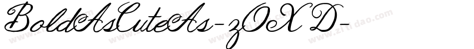 BoldAsCuteAs-zOXD字体转换