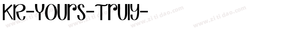 KR-Yours-Truly字体转换