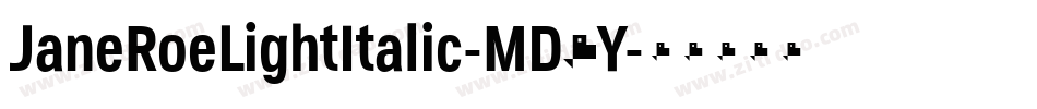 JaneRoeLightItalic-MD2Y字体转换