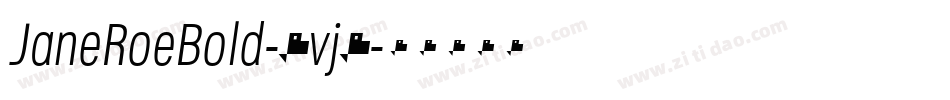 JaneRoeBold-8vj0字体转换