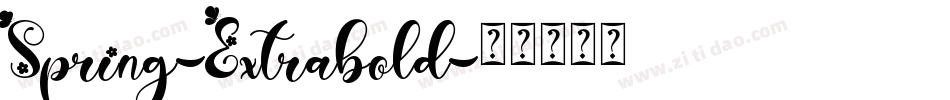 Spring-Extrabold字体转换