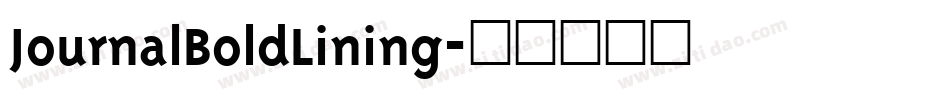 JournalBoldLining字体转换