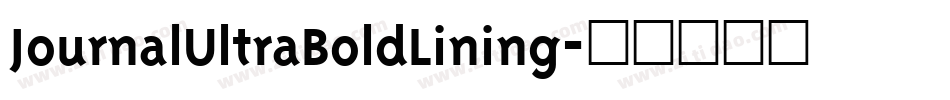 JournalUltraBoldLining字体转换