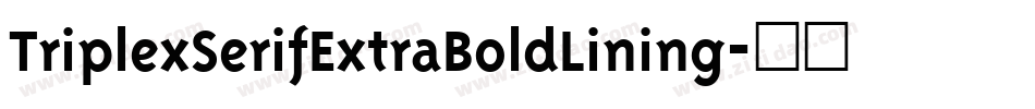TriplexSerifExtraBoldLining字体转换