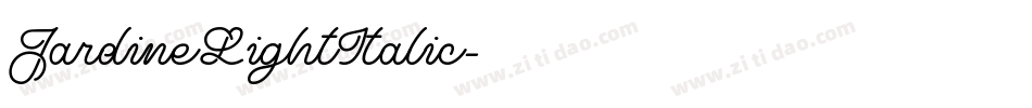 JardineLightItalic字体转换