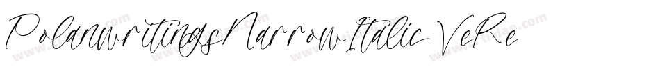 PolanwritingsNarrowItalic-VeRe字体转换