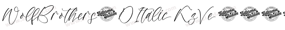 WolfBrothers3DItalic-KzVe字体转换