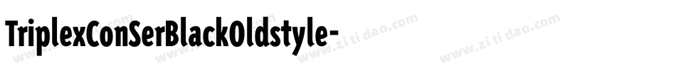 TriplexConSerBlackOldstyle字体转换