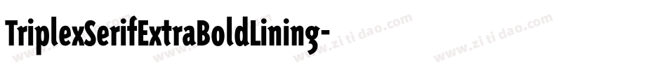 TriplexSerifExtraBoldLining字体转换
