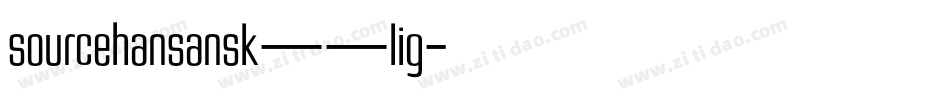 sourcehansansk——lig字体转换