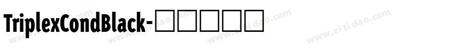 TriplexCondBlack字体转换