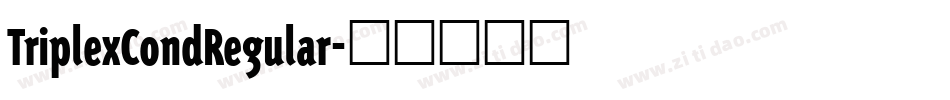 TriplexCondRegular字体转换
