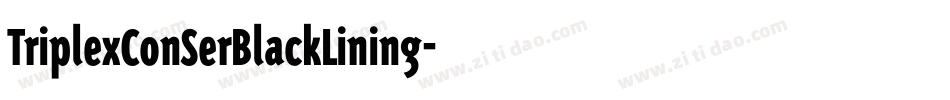 TriplexConSerBlackLining字体转换