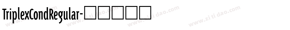 TriplexCondRegular字体转换