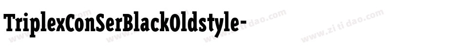 TriplexConSerBlackOldstyle字体转换