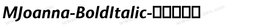 MJoanna-BoldItalic字体转换