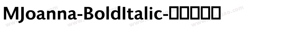 MJoanna-BoldItalic字体转换