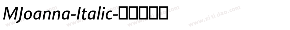 MJoanna-Italic字体转换