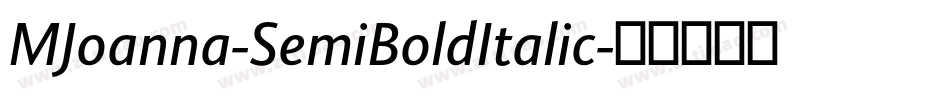 MJoanna-SemiBoldItalic字体转换