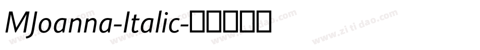 MJoanna-Italic字体转换