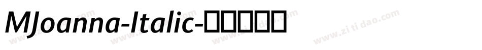 MJoanna-Italic字体转换