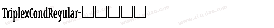 TriplexCondRegular字体转换