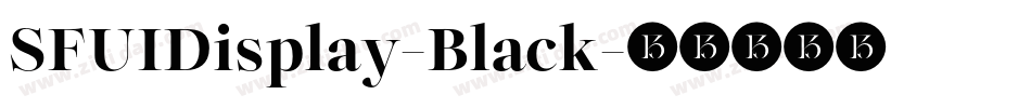 SFUIDisplay-Black字体转换
