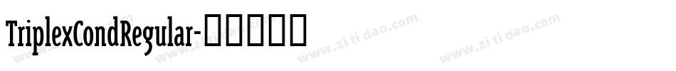 TriplexCondRegular字体转换