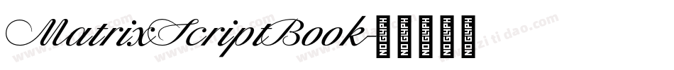 MatrixScriptBook字体转换