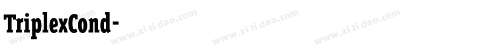 TriplexCond字体转换