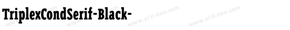 TriplexCondSerif-Black字体转换