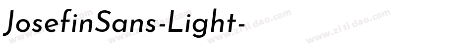 JosefinSans-Light字体转换