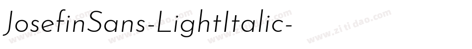 JosefinSans-LightItalic字体转换