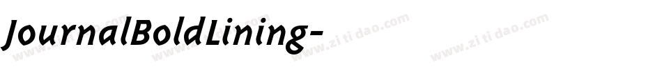 JournalBoldLining字体转换