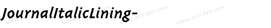 JournalItalicLining字体转换