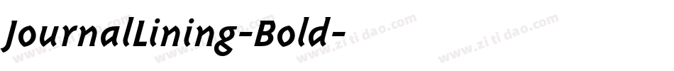 JournalLining-Bold字体转换