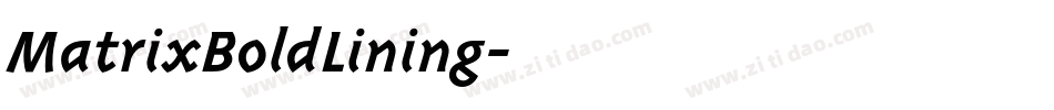 MatrixBoldLining字体转换