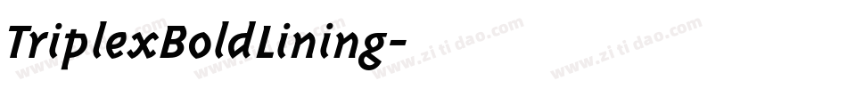 TriplexBoldLining字体转换