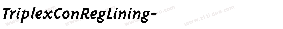 TriplexConRegLining字体转换