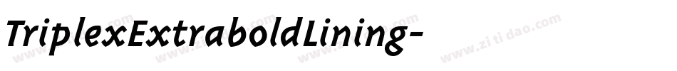 TriplexExtraboldLining字体转换