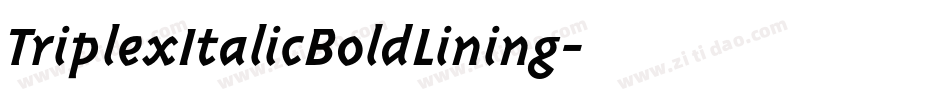 TriplexItalicBoldLining字体转换