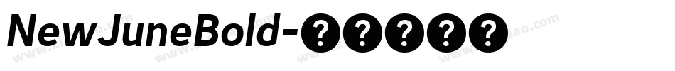 NewJuneBold字体转换