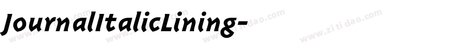 JournalItalicLining字体转换